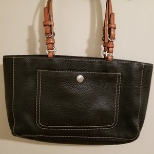 Coach Black Leather Shoulder Bag